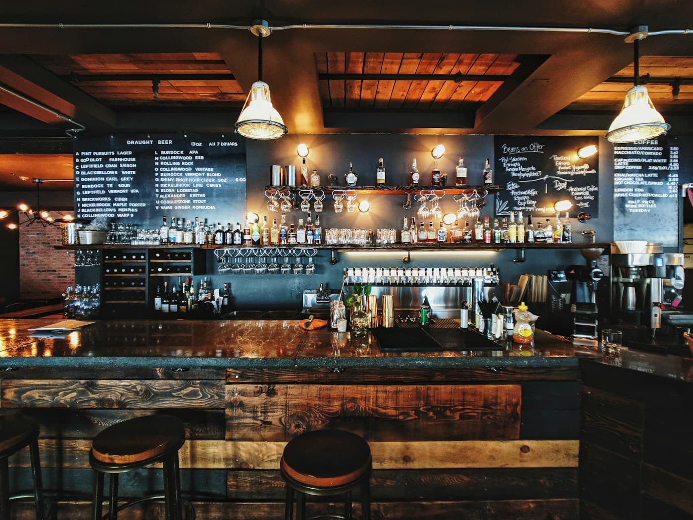 Atmospheric evening restaurant dining